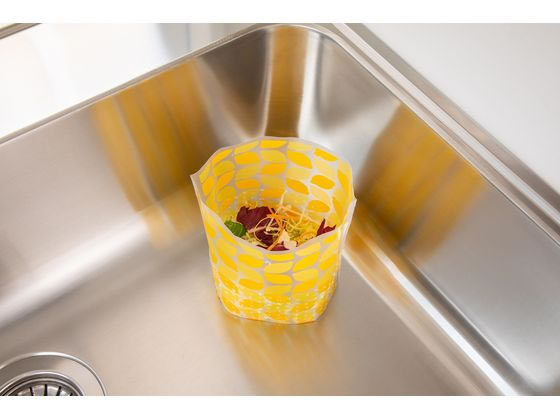 ごみっこポイ自立型水切りゴミ袋ミニ レモン 20枚入 ネクスタ