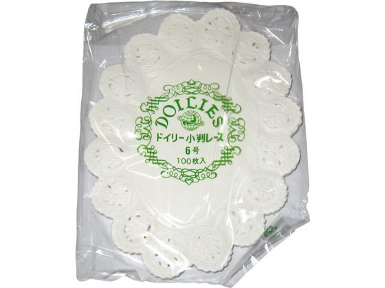 EBM/ドイリー レースペーパー 小判型 500枚入 6号 江部松商事 3713200