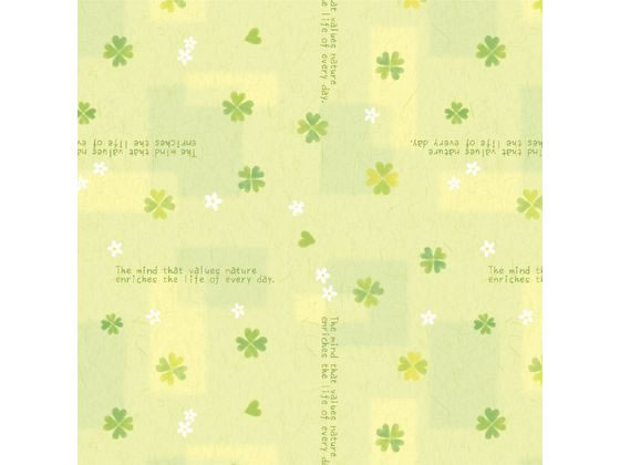 包装紙 ハッピークローバー 全判 50枚 タカ印 49-2514