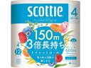 スコッティ フラワーパック 3倍長持ち シングル 4ロール クレシア 14006
