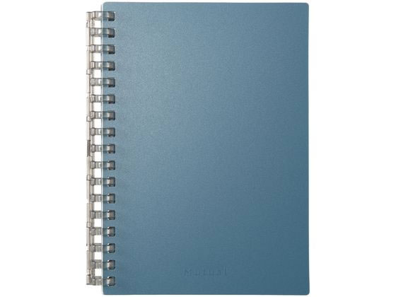 Mutual オープンリングノート A6 スレートブルー リヒトラブ N2671-11