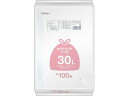 結びひも付ポリ袋 30L 半透明 100枚入 オルディ DT-HN30-100