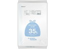 結びひも付ポリ袋 35L 半透明 100枚入 オルディ DT-HN35-100
