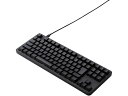 有線キーボード Leggero 静音 赤軸 メカニカル 黒 エレコム TK-MC30UKPBK