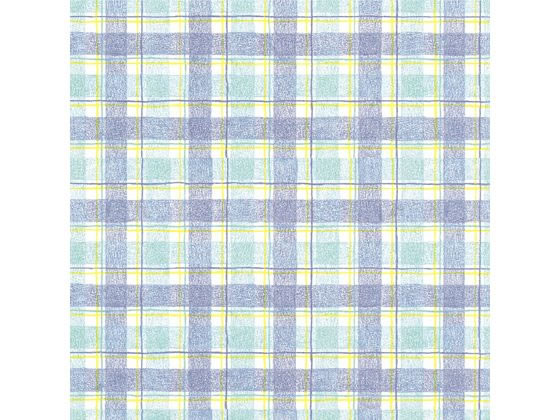 包装紙10枚ロール タータンチェックB ブルー 半才判 タカ印 49-7257