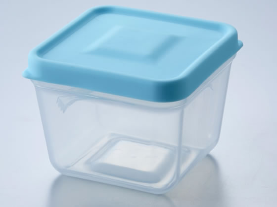 ふたがトングになる保存容器 175ml ミントブルー 旭電機化成 ATN-01MB