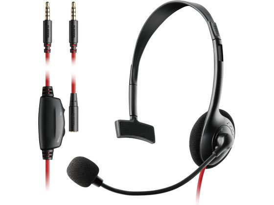 有線ヘッドホン 片耳 エレコム HS-GM01MTBK