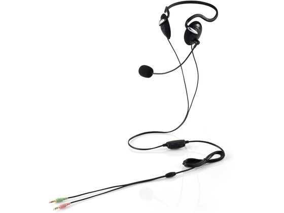 両耳ネックバンドヘッドセット エレコム HS-NB03SBK