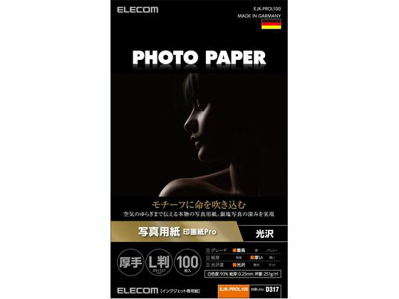 写真用紙 印画紙Pro L判 100枚 エレコム EJK-PROL100