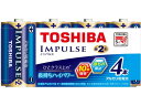 アルカリ電池 IMPULSE 単2 4本 東芝 LR14H 4MP