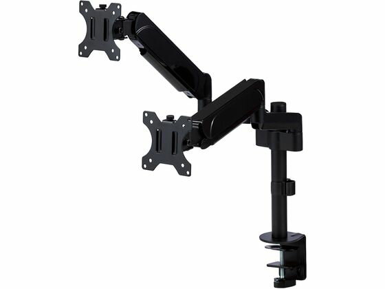 モニターアーム デュアル/支柱 エレコム DPA-DS07BK