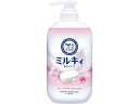 ミルキィボディソープ フローラルせっけん ポンプ 500mL 牛乳石鹸(4)