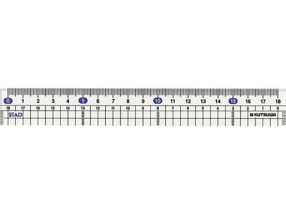 メタクリル 直線定規(18cm) クツワ HSS181
