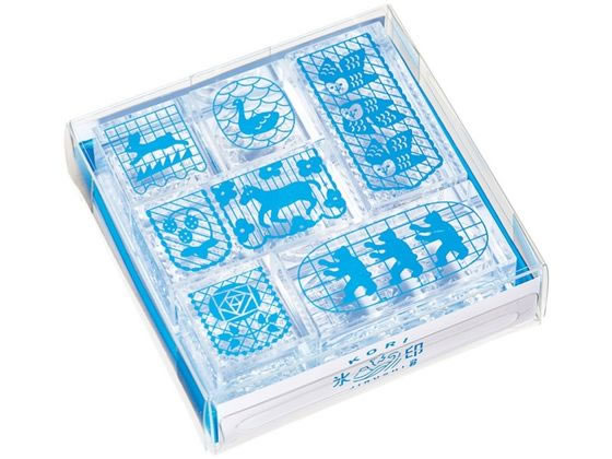 透明スタンプ 氷印 セット (フラッグセット) キングジム CLSS-001