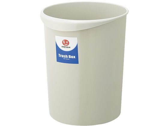 持ち手付きゴミ箱 丸型11.8L グレー スマートバリュー N152J-G