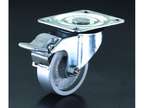 キャスター 自在金具 後ブレーキ・スティール車輪 125mm エスコ EA986NA-3