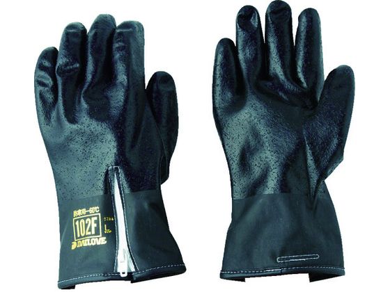 防寒用手袋ダイローブ102F-BK(L) ダイヤゴム 8356589