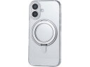 iPhone16ケース スタンド機能 グレー エレコム PM-A24AMAGSTGY