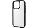 iPhone16Proケース 衝撃吸収 ブラック エレコム PM-A24CTSLFCBK