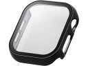 アップルウォッチ 42mm フルカバー メタリックブラック エレコム AW-24BFCGPBK