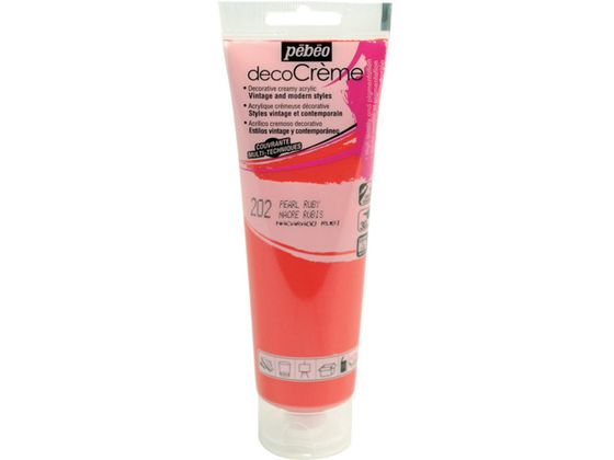 Pebeo/デコクリーム 120ml パール色 ルビー 0 89202 5559418
