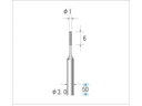 電着CBNバー 円筒型 φ1×6×軸φ3 #220 12171 ナカニシ 4759702
