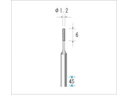 電着CBNバー 円筒型 φ1.2×6×軸φ3 #220 12172 ナカニシ 4759711