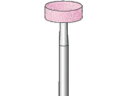 軸付砥石 10本入 円筒型 φ9.8×3×軸φ2.34 WA ナカニシ 8293375