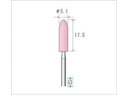 軸付砥石 10本入 砲弾型 φ5.1×17.5×軸φ2.34 ナカニシ 4765273