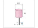 軸付砥石 10本入 円筒型 φ14×14×軸φ3 WA #60 ナカニシ 4765516