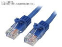 StarTech/カテゴリ5e CAT5e LANケーブル/1m/ブルー/ツメ折れ防止 4929842