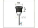 毛ブラシ ハード 馬毛 10本入 カップ型 φ13×8×軸φ3 ナカニシ 4769031