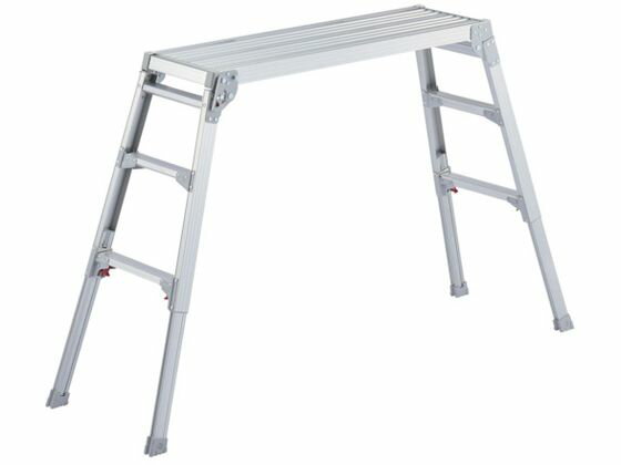 アルミ製脚部伸縮式足場台 65〜96cm 17677 ハセガワ 2512779