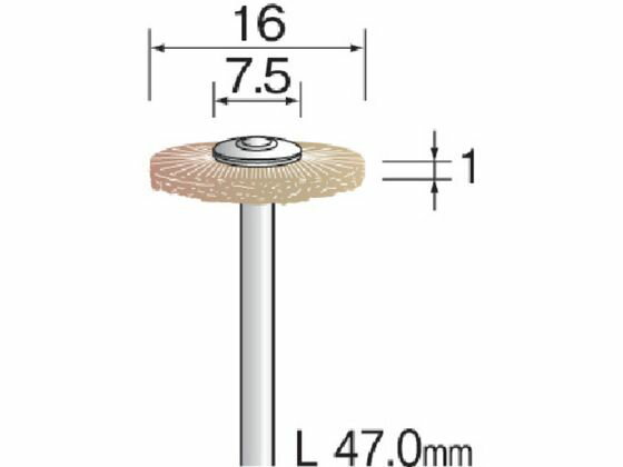 Minimo/毛ブラシ ホイール 豚毛 ハード φ16 10本入 FC1043 8530348