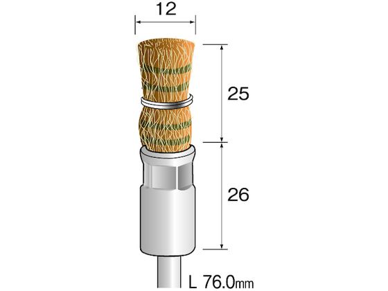 Minimo/金属ブラシ エンド 真鍮 結束 φ12 3個入 FC4632 8530381