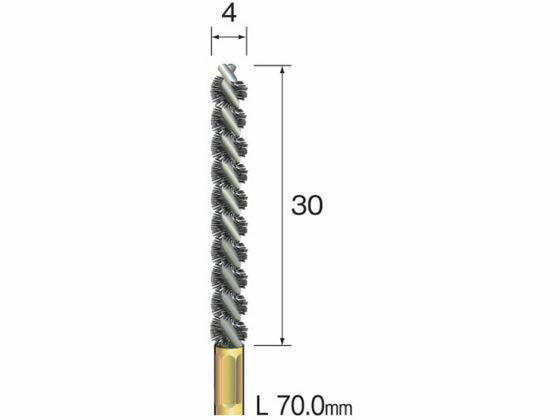 Minimo/スパイラルホールブラシ ナイロン Φ4 FD2107 8530412