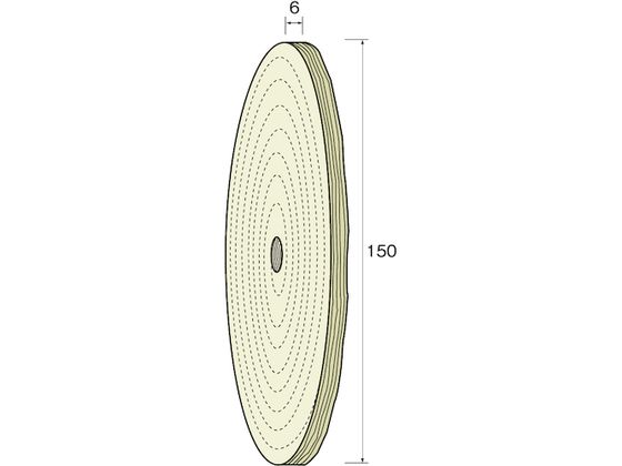Minimo/綿バフホイール 中仕上げ用 φ150 2個入 NA6535 8525436