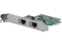 StarTech/LANカード/PCIeE/x1/2x RJ45/10/100/1000Mbps 4975423