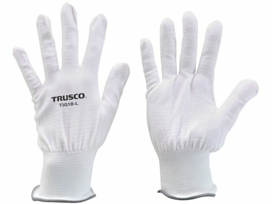 TRUSCO/超薄手 ノンコートインナー手袋 18ゲージ L TIG18-L トラスコ中山 2566732
