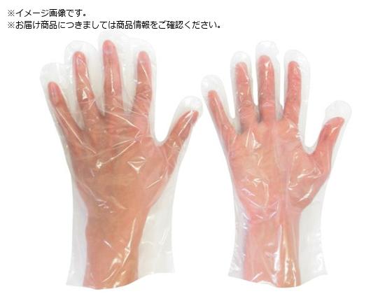 ポリエチレン使い捨て手袋 エンボスなし クリア M ミドリ安全 8192589