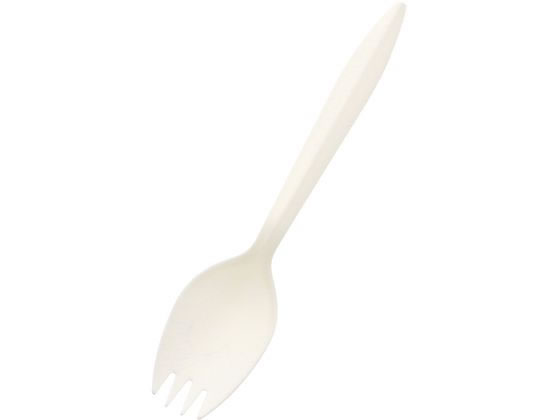 惣菜用フォークスプーン バイオ入 140mm 1000本 スワン 004513030
