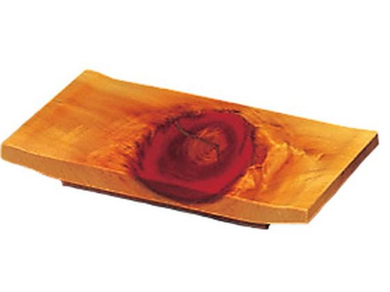 ひのき 紅節 盛皿 8寸 大 240×150×H30 雅漆工芸 3255000