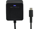雷サージ付 TypeC直結式充電器 PD20W 1m 朝日電器 CHCR-SP10BK