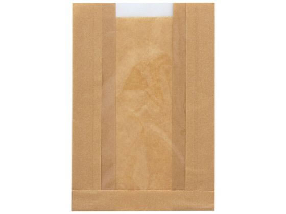 NF窓付耐油ガゼットパック 大 未晒無地 100枚 ヘイコー 4180151