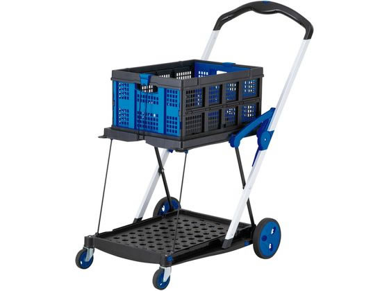 折り畳み2段台車(コンテナ付き) アズワン 4-3857-01