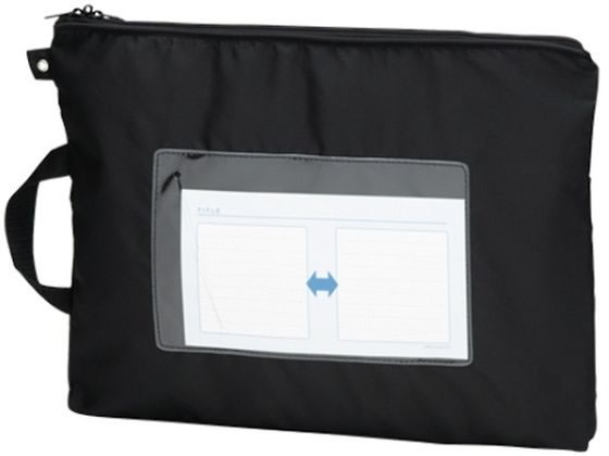 メールバッグ ブラック B4判 CR-ME05-B クラウン 61-9300-91