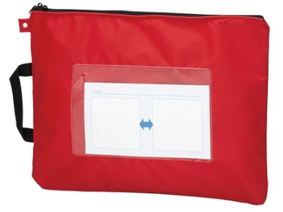 メールバッグ レッド B4判 CR-ME05-R クラウン 61-9300-94