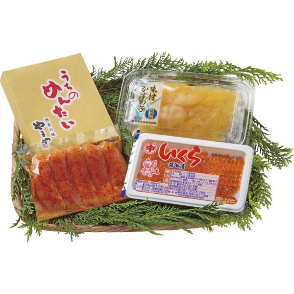 北海道産いくらとやまや明太子・味付け数の子詰合せ 2737-35