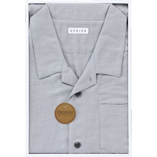 UCHINO マシュマロガーゼ メンズパジャマ グレー Mサイズ RC20821 GY/M