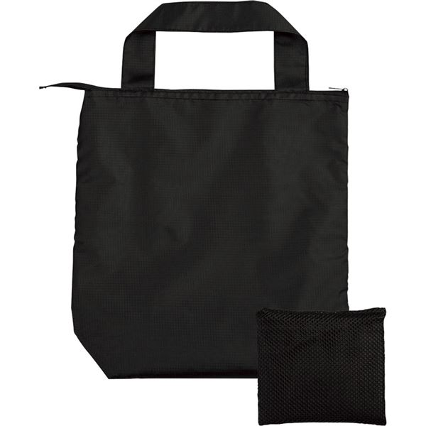 テントクロス折りたたみ保冷温トート ブラック 0024-01